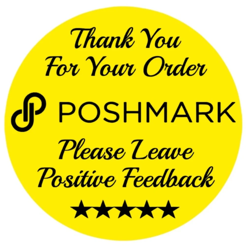 Thank You For Your Poshmark Purchase Labels Stickers 12 colors to choose from